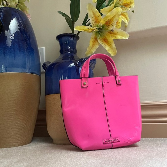 BCBGMAXAZRIA mini sienna tote bag purse neon pink BRAND NEW WITH TAGS - Picture 2 of 4